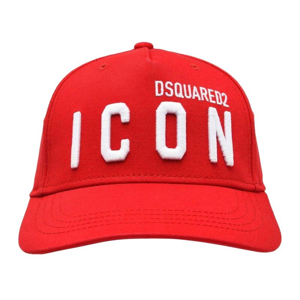 DSquared2 Childrens/Kids Icon Logo Cotton Baseball Cap / Tango Red